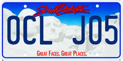 SD license plate 0CLJ05