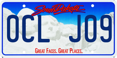 SD license plate 0CLJ09