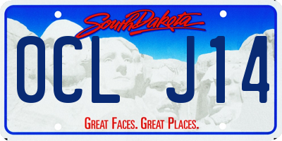 SD license plate 0CLJ14