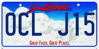 SD license plate 0CLJ15