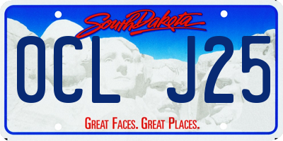 SD license plate 0CLJ25