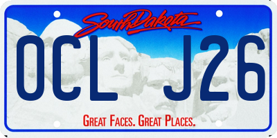 SD license plate 0CLJ26