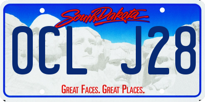 SD license plate 0CLJ28