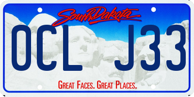 SD license plate 0CLJ33