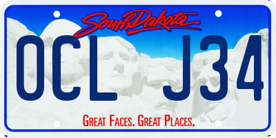 SD license plate 0CLJ34