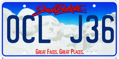 SD license plate 0CLJ36