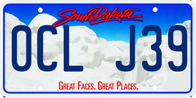 SD license plate 0CLJ39