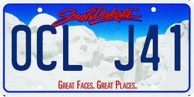 SD license plate 0CLJ41