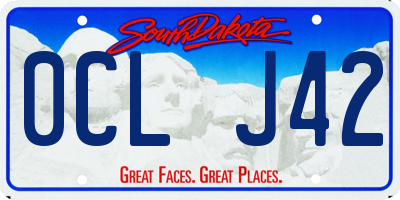 SD license plate 0CLJ42