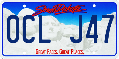 SD license plate 0CLJ47