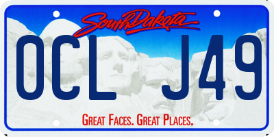 SD license plate 0CLJ49