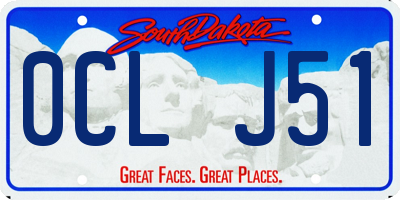 SD license plate 0CLJ51
