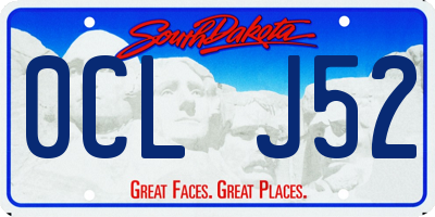 SD license plate 0CLJ52