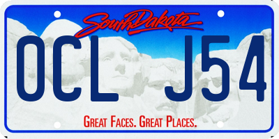 SD license plate 0CLJ54