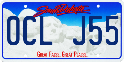 SD license plate 0CLJ55