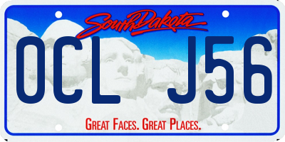 SD license plate 0CLJ56