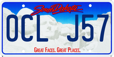 SD license plate 0CLJ57