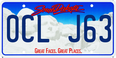 SD license plate 0CLJ63