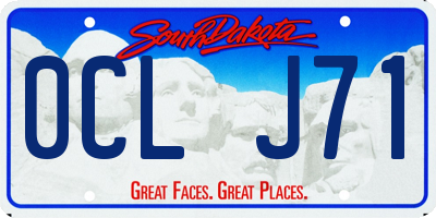 SD license plate 0CLJ71