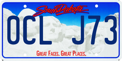 SD license plate 0CLJ73