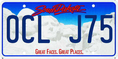 SD license plate 0CLJ75
