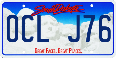 SD license plate 0CLJ76