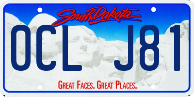 SD license plate 0CLJ81
