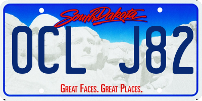 SD license plate 0CLJ82