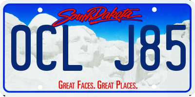 SD license plate 0CLJ85