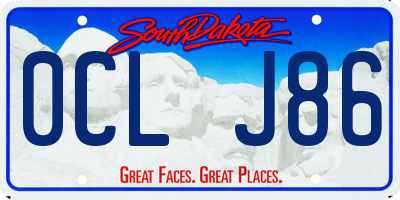 SD license plate 0CLJ86