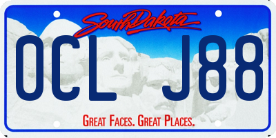 SD license plate 0CLJ88