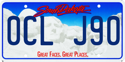 SD license plate 0CLJ90