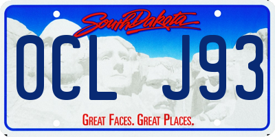 SD license plate 0CLJ93
