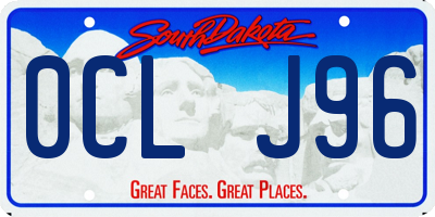 SD license plate 0CLJ96