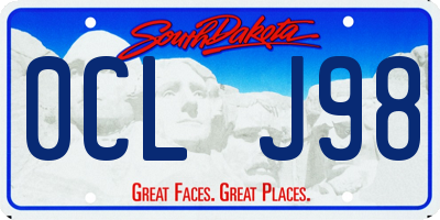 SD license plate 0CLJ98