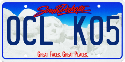 SD license plate 0CLK05