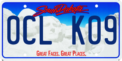 SD license plate 0CLK09