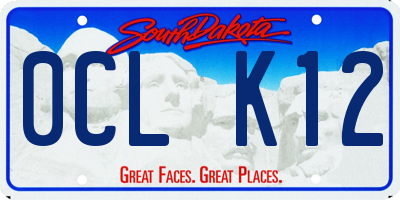 SD license plate 0CLK12