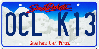SD license plate 0CLK13
