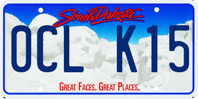 SD license plate 0CLK15