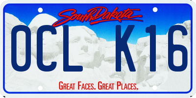 SD license plate 0CLK16