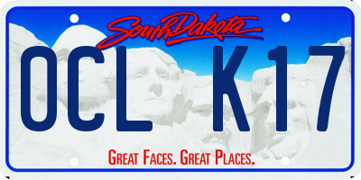 SD license plate 0CLK17