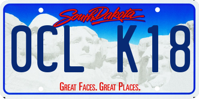 SD license plate 0CLK18