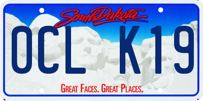 SD license plate 0CLK19