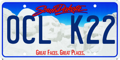 SD license plate 0CLK22