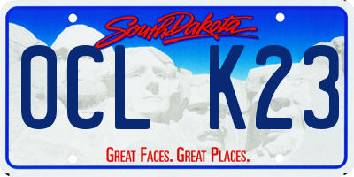 SD license plate 0CLK23