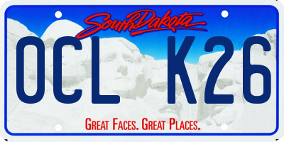 SD license plate 0CLK26