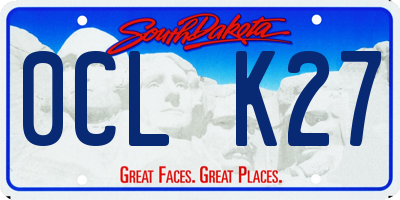 SD license plate 0CLK27