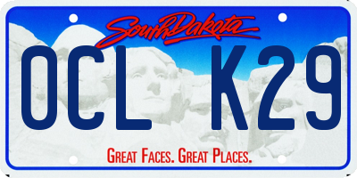 SD license plate 0CLK29