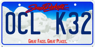 SD license plate 0CLK32